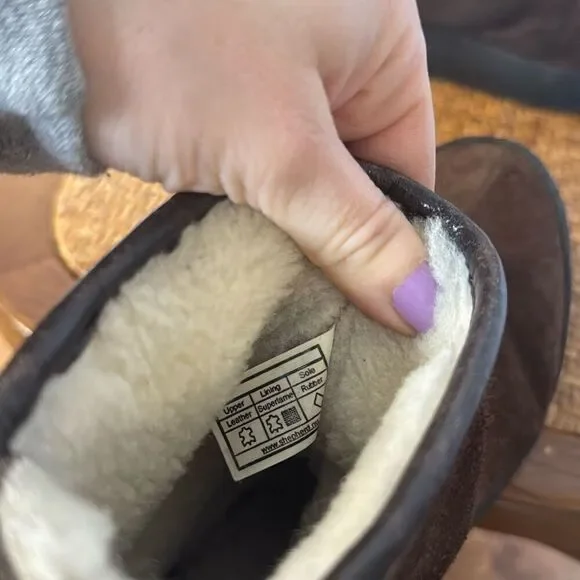 Shepherd Sweden brown genuine sheepskin boots size 6.5 - Picture 8 of 9